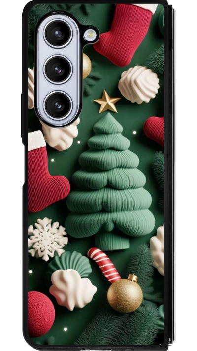 Samsung Galaxy Z Fold5 Case Hülle - Silikon schwarz Christmas 25 Christmas textiles