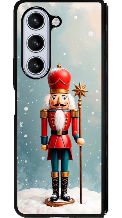 Samsung Galaxy Z Fold5 Case Hülle - Silikon schwarz Christmas 25 Nutcracker Snow