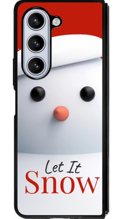 Samsung Galaxy Z Fold5 Case Hülle - Silikon schwarz Christmas 25 Xmas Snowman