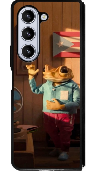 Samsung Galaxy Z Fold5 Case Hülle - Silikon schwarz Dancing frog DTMF