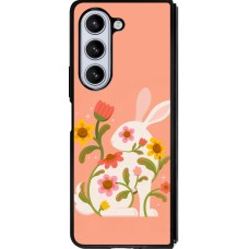 Samsung Galaxy Z Fold5 Case Hülle - Silikon schwarz Easter 2026 Rabbit collage