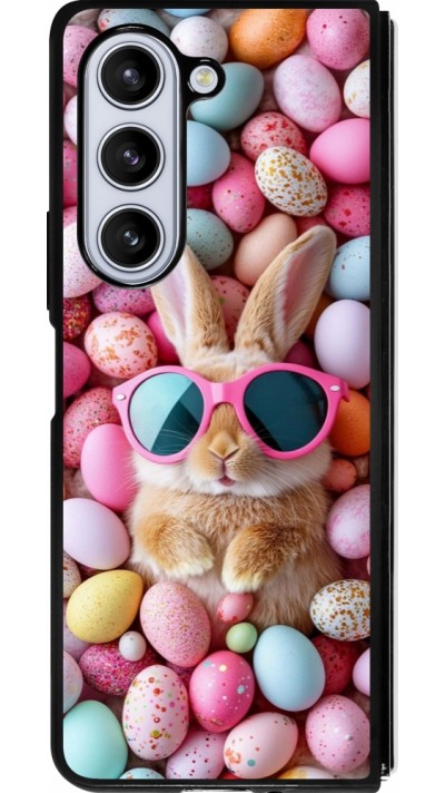 Samsung Galaxy Z Fold5 Case Hülle - Silikon schwarz Easter 2026 Rabbit fun