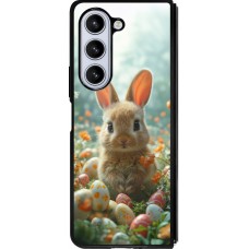 Samsung Galaxy Z Fold5 Case Hülle - Silikon schwarz Easter 2026 Rabbit in the garden