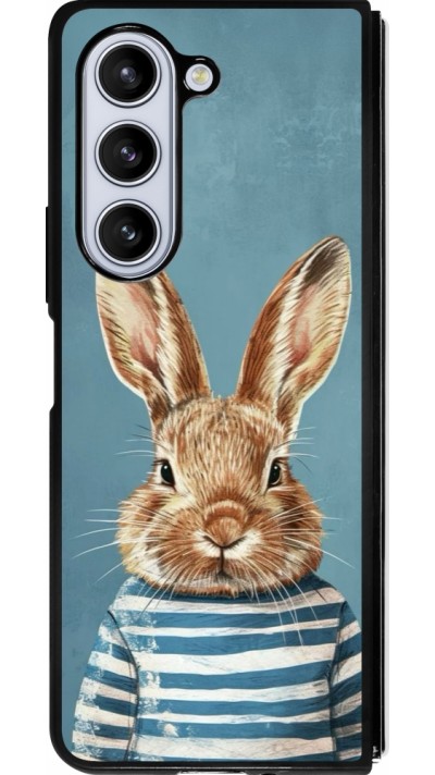 Samsung Galaxy Z Fold5 Case Hülle - Silikon schwarz Easter 2026 Rabbit navy