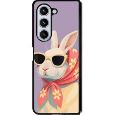 Samsung Galaxy Z Fold5 Case Hülle - Silikon schwarz Easter 2026 Rabbit with scarf