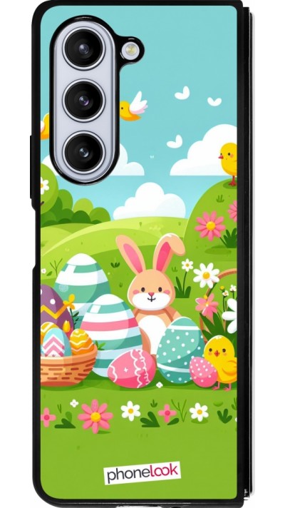 Samsung Galaxy Z Fold5 Case Hülle - Silikon schwarz Ostern 2025 Gruen