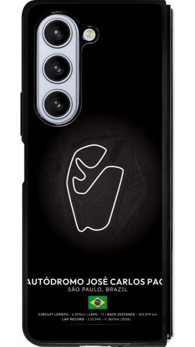 Coque Samsung Galaxy Z Fold5 - Silicone rigide noir F1 Track 2025 Brazil