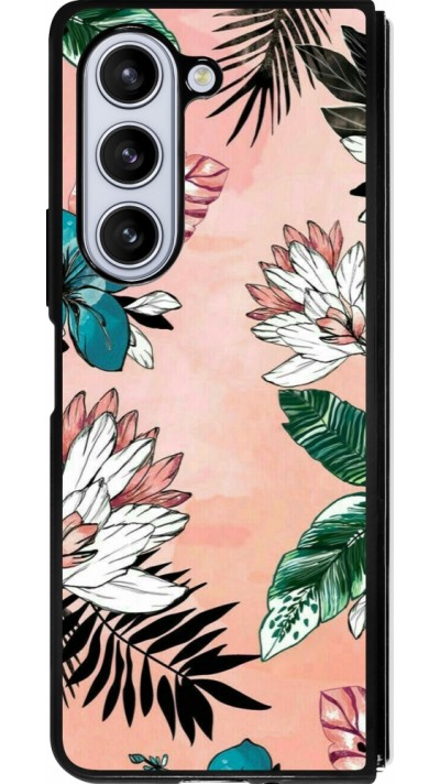 Coque Samsung Galaxy Z Fold5 - Silicone rigide noir Flowers Artprint