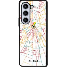 Samsung Galaxy Z Fold5 Case Hülle - Silikon schwarz Ghana 2026 personalisierbares Fussballtrikot