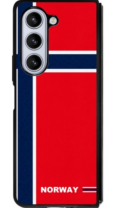 Samsung Galaxy Z Fold5 Case Hülle - Silikon schwarz Norwegen 2026 personalisierbares Fussballtrikot