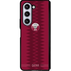 Samsung Galaxy Z Fold5 Case Hülle - Silikon schwarz Qatar 2026 personalisierbares Fussballtrikot