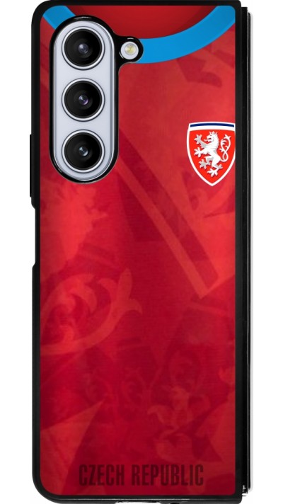 Samsung Galaxy Z Fold5 Case Hülle - Silikon schwarz Tschechische Republik personalisierbares Fussballtrikot