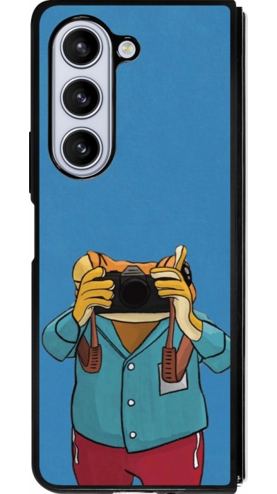 Samsung Galaxy Z Fold5 Case Hülle - Silikon schwarz Frog with camera DTMF