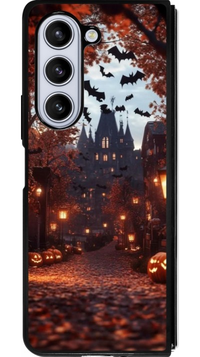 Samsung Galaxy Z Fold5 Case Hülle - Silikon schwarz Halloween 2025 Haunted house