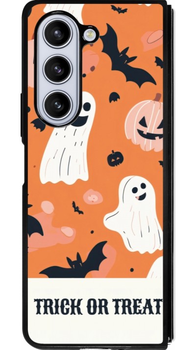 Samsung Galaxy Z Fold5 Case Hülle - Silikon schwarz Halloween 2025 Trick treat