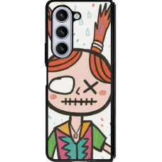 Samsung Galaxy Z Fold5 Case Hülle - Silikon schwarz Little Girl Sketch
