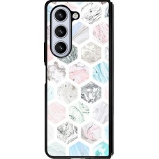 Samsung Galaxy Z Fold5 Case Hülle - Silikon schwarz Marble Everything