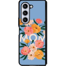 Samsung Galaxy Z Fold5 Case Hülle - Silikon schwarz Mom 2026 Flowers