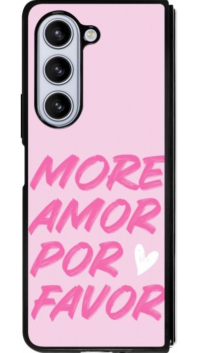 Samsung Galaxy Z Fold5 Case Hülle - Silikon schwarz More amor porfavor