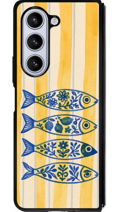 Samsung Galaxy Z Fold5 Case Hülle - Silikon schwarz Portuguese fish 2026