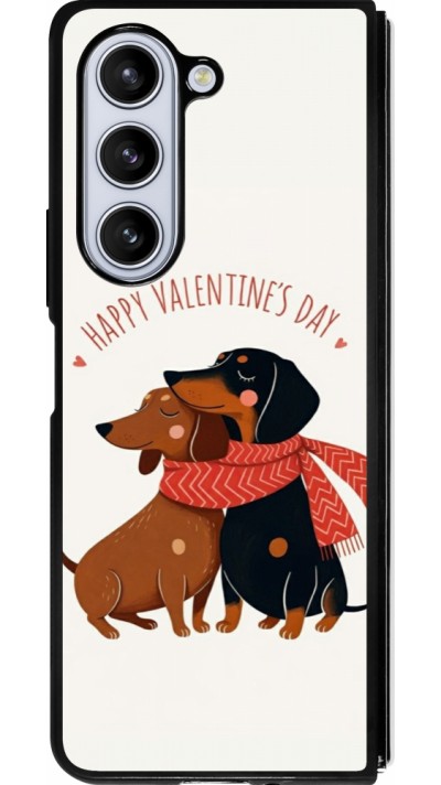 Samsung Galaxy Z Fold5 Case Hülle - Silikon schwarz Saint Valentines Day 26 Happy Valentine