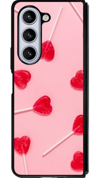Samsung Galaxy Z Fold5 Case Hülle - Silikon schwarz Saint Valentines Day 26 Lollipop
