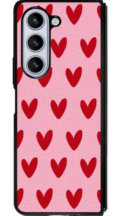Samsung Galaxy Z Fold5 Case Hülle - Silikon schwarz Saint Valentines Day 26 Pattern heart