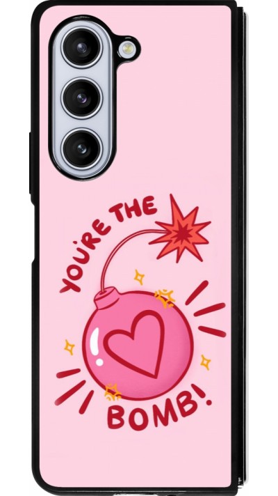 Samsung Galaxy Z Fold5 Case Hülle - Silikon schwarz Saint Valentines Day 26 You are the bomb
