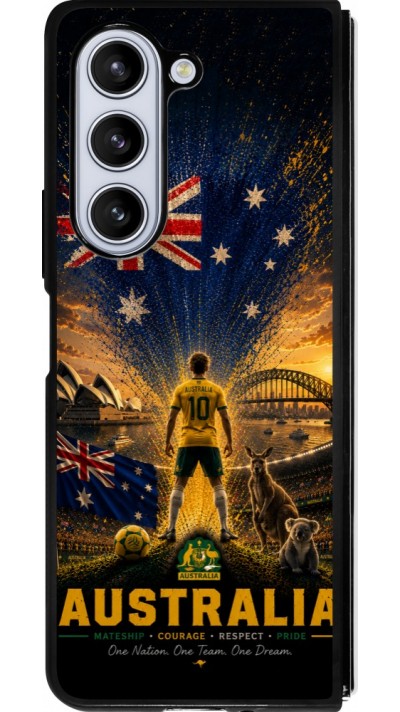 Samsung Galaxy Z Fold5 Case Hülle - Silikon schwarz Fussball Australien splash 2026