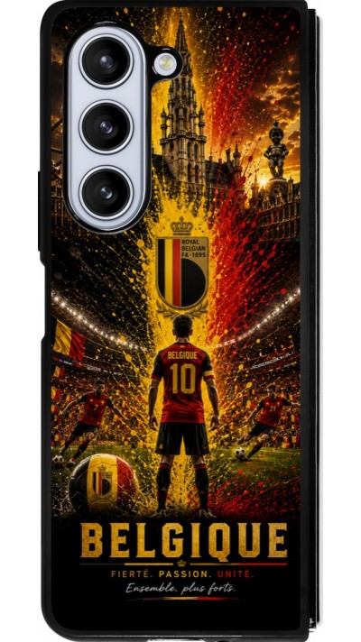 Samsung Galaxy Z Fold5 Case Hülle - Silikon schwarz Fussball Belgien splash 2026