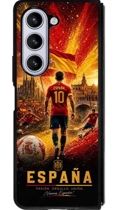 Samsung Galaxy Z Fold5 Case Hülle - Silikon schwarz Fussball Espanien splash 2026