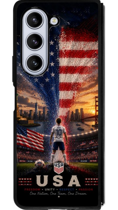 Samsung Galaxy Z Fold5 Case Hülle - Silikon schwarz Fussball Vereinigten Staaten splash 2026