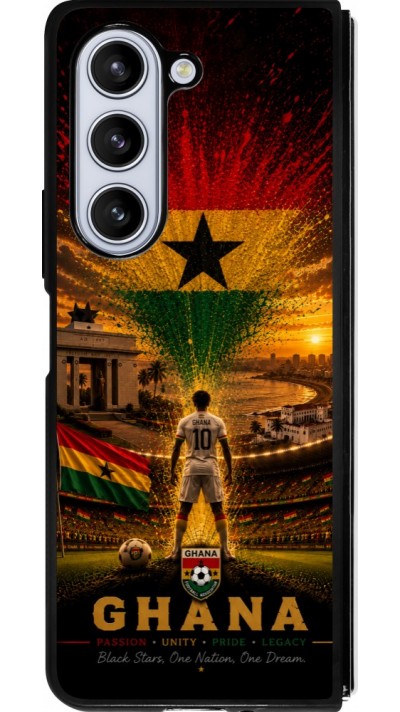 Samsung Galaxy Z Fold5 Case Hülle - Silikon schwarz Fussball Ghana splash 2026