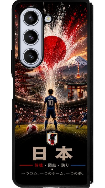 Samsung Galaxy Z Fold5 Case Hülle - Silikon schwarz Fussball Japan splash 2026