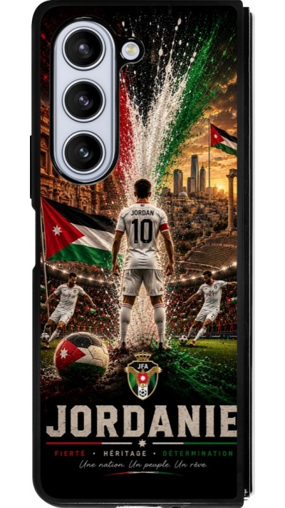 Samsung Galaxy Z Fold5 Case Hülle - Silikon schwarz Fussball Jordanien splash 2026