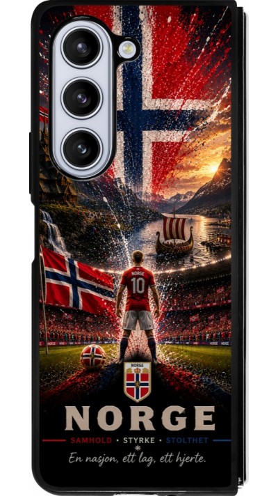 Samsung Galaxy Z Fold5 Case Hülle - Silikon schwarz Fussball Norwegen splash 2026