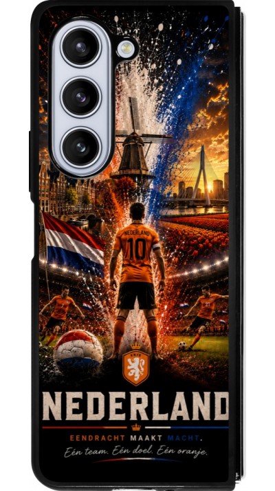 Samsung Galaxy Z Fold5 Case Hülle - Silikon schwarz Fussball Niederlande splash 2026