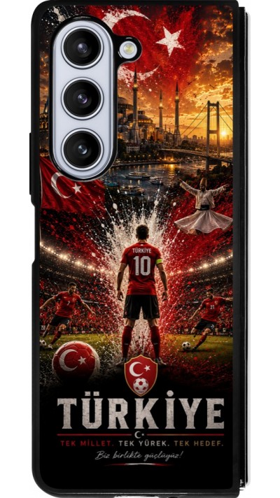 Samsung Galaxy Z Fold5 Case Hülle - Silikon schwarz Fussball Türkei splash 2026