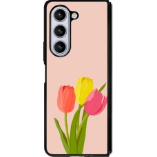 Samsung Galaxy Z Fold5 Case Hülle - Silikon schwarz Spring 23 tulip trio