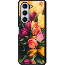 Samsung Galaxy Z Fold5 Case Hülle - Silikon schwarz Bouquet of tulips 2026