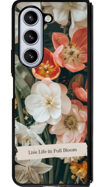 Samsung Galaxy Z Fold5 Case Hülle - Silikon schwarz Full Bloom 2026
