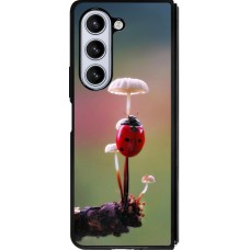 Samsung Galaxy Z Fold5 Case Hülle - Silikon schwarz Ladybird on a mushroom 2026