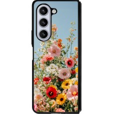 Samsung Galaxy Z Fold5 Case Hülle - Silikon schwarz Spring flowers 2026