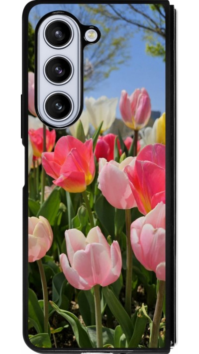 Samsung Galaxy Z Fold5 Case Hülle - Silikon schwarz Tulips 2026