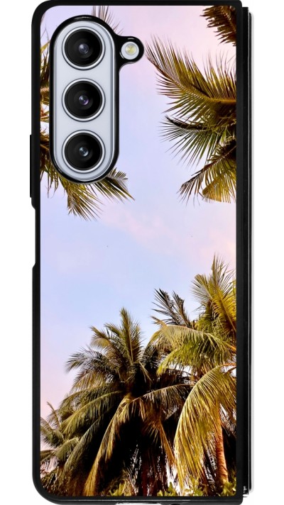 Samsung Galaxy Z Fold5 Case Hülle - Silikon schwarz Summer 2023 palm tree vibe