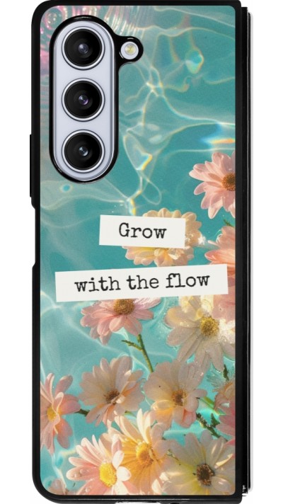 Samsung Galaxy Z Fold5 Case Hülle - Silikon schwarz Summer 2025 Grow with the flow