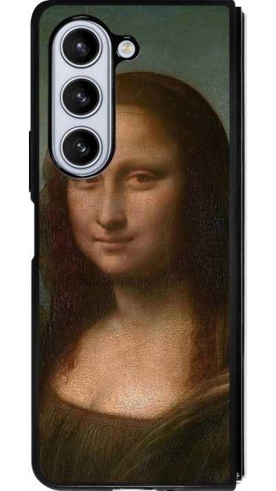Samsung Galaxy Z Fold5 Case Hülle - Silikon schwarz Kunstbild - Mona Lisa - Leonardo de Vinci