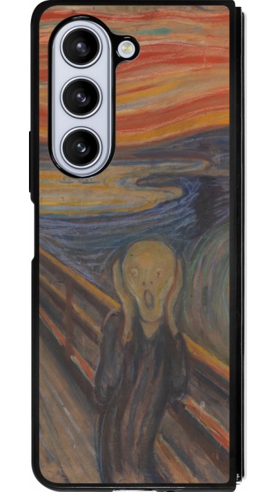 Samsung Galaxy Z Fold5 Case Hülle - Silikon schwarz Kunstbild - Der Schrei - Edvard Munch