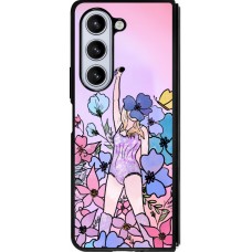Samsung Galaxy Z Fold5 Case Hülle - Silikon schwarz Taylor Swift Sketch - Pink