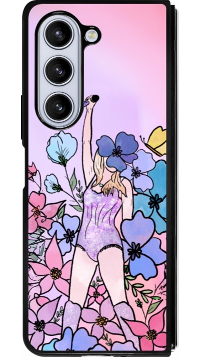 Samsung Galaxy Z Fold5 Case Hülle - Silikon schwarz Taylor Swift Sketch - Pink